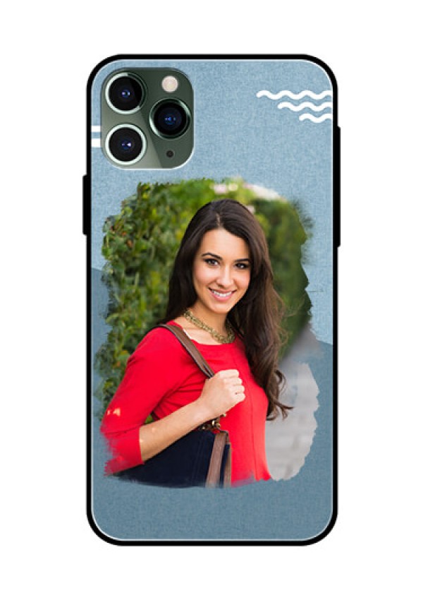 Apple iPhone 11 Pro Custom Glass Mobile Case  - Grunge Line Art Design