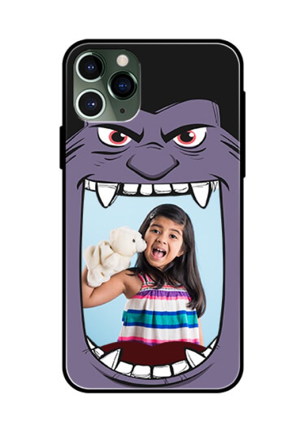 Apple iPhone 11 Pro Custom Glass Phone Case  - Angry Monster Design