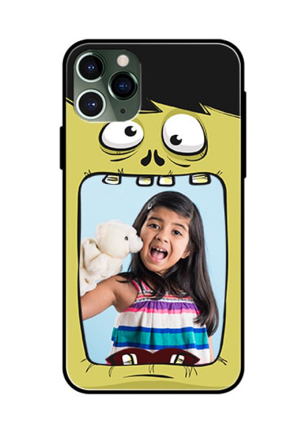 Apple iPhone 11 Pro Personalized Glass Phone Case  - Cartoon monster back case Design