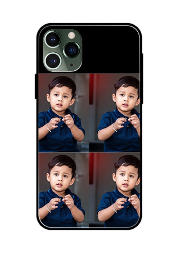 Iphone 11 Pro 4 Image Holder on Glass Mobile Cover