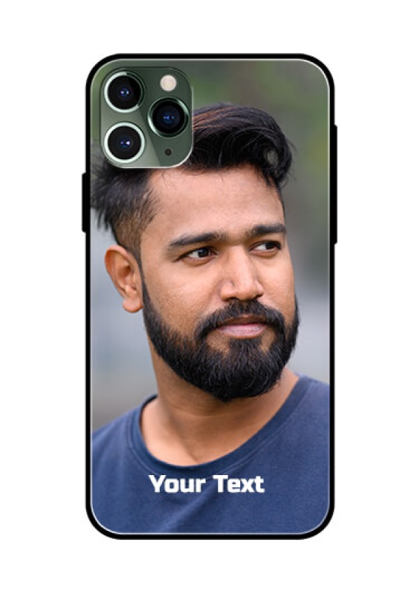 Iphone 11 Pro Glass Mobile Cover: Photo with Text