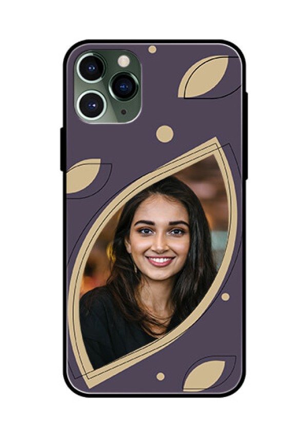 iPhone 11 Pro Custom Glass Mobile Case - Falling Leaf Design