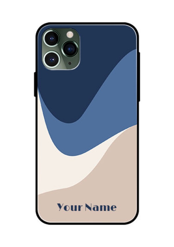 iPhone 11 Pro Custom Glass Phone Case - Abstract Drip Art Design