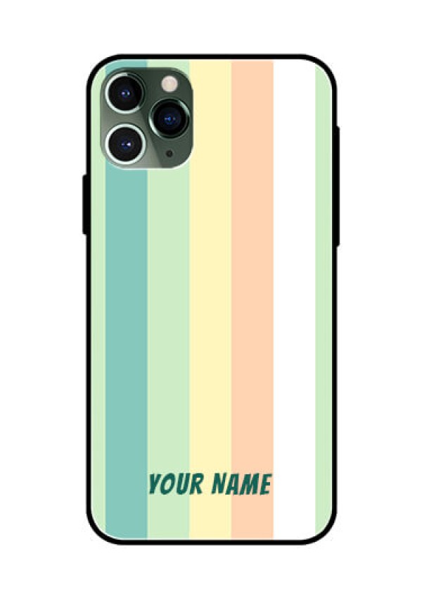 iPhone 11 Pro Photo Printing on Glass Case - Multi-colour Stripes Design