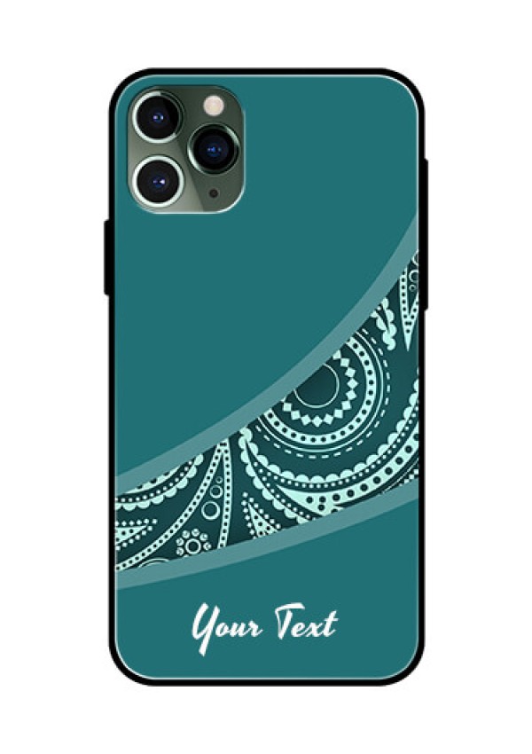 iPhone 11 Pro Photo Printing on Glass Case - semi visible floral Design