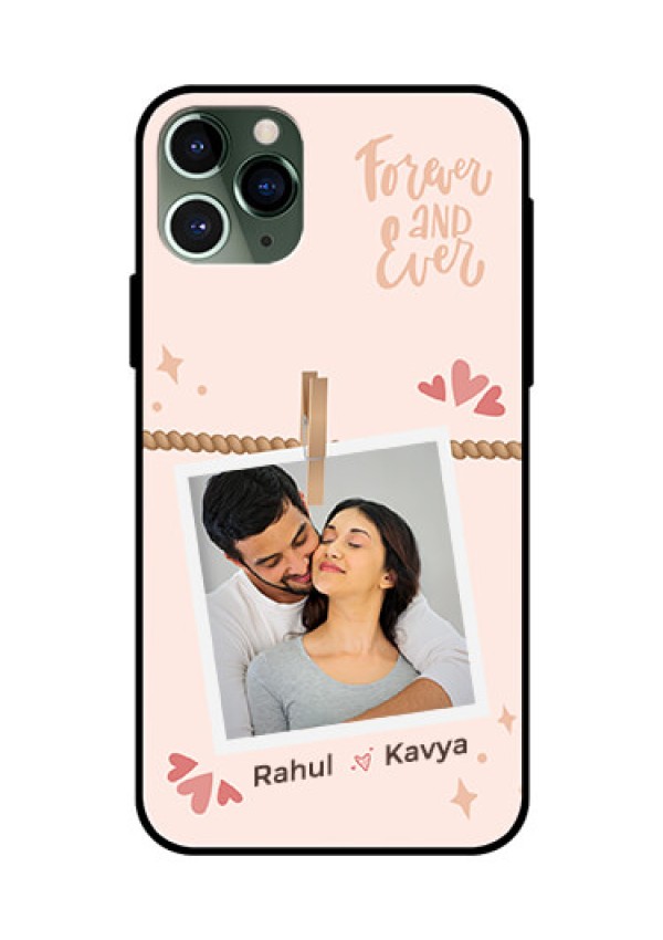 iPhone 11 Pro Custom Glass Phone Case - Forever and ever love Design