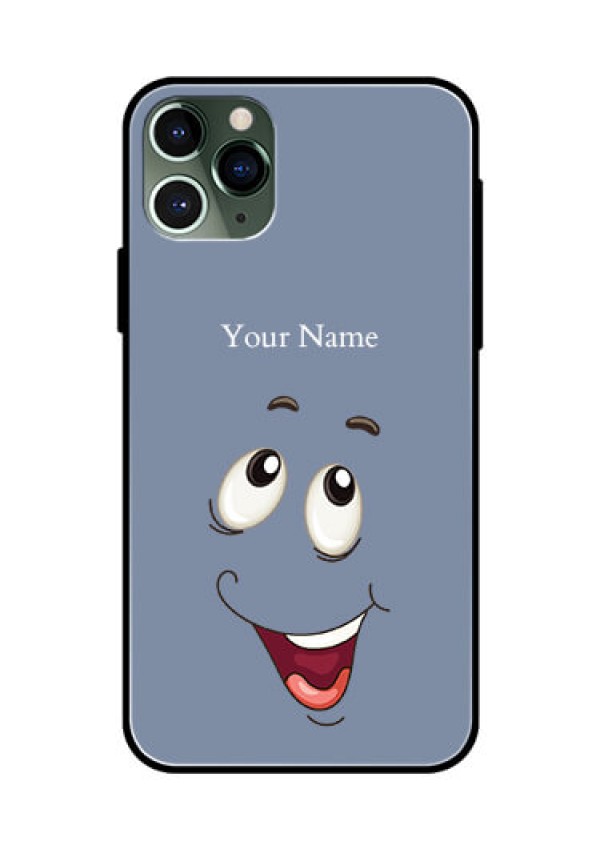 iPhone 11 Pro Photo Printing on Glass Case - Laughing Cartoon Face Design
