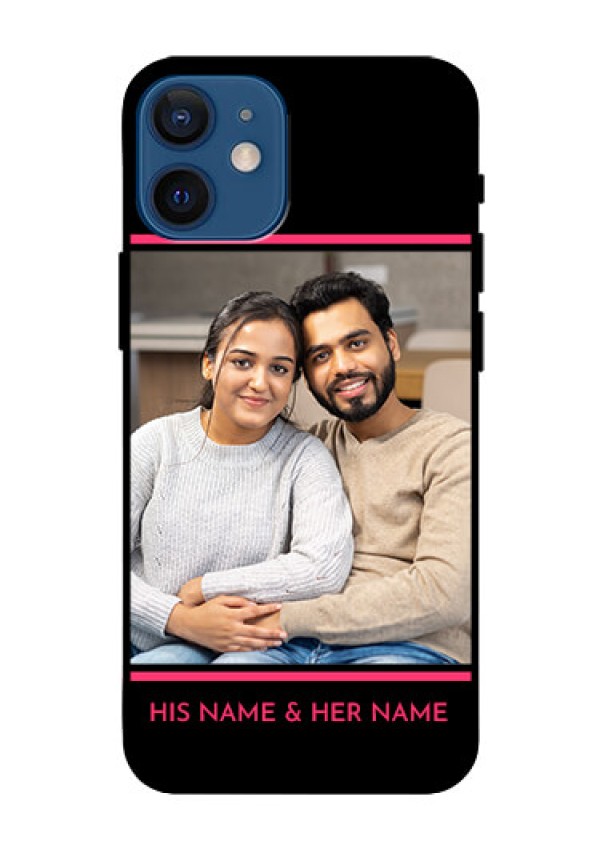Iphone 12 Mini Custom Glass Mobile Case  - with Add Text Design