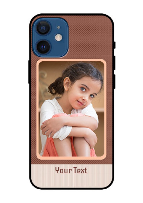Iphone 12 Mini Custom Glass Phone Case  - Simple Pic Upload Design
