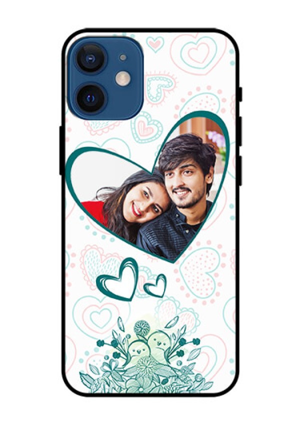 Iphone 12 Mini Photo Printing on Glass Case  - Premium Couple Design