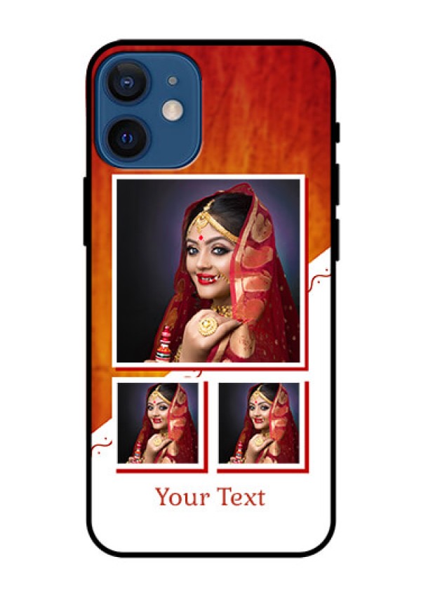Iphone 12 Mini Custom Glass Phone Case  - Wedding Memories Design  