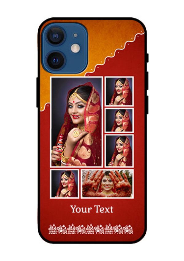 Iphone 12 Mini Personalized Glass Phone Case  - Wedding Pic Upload Design