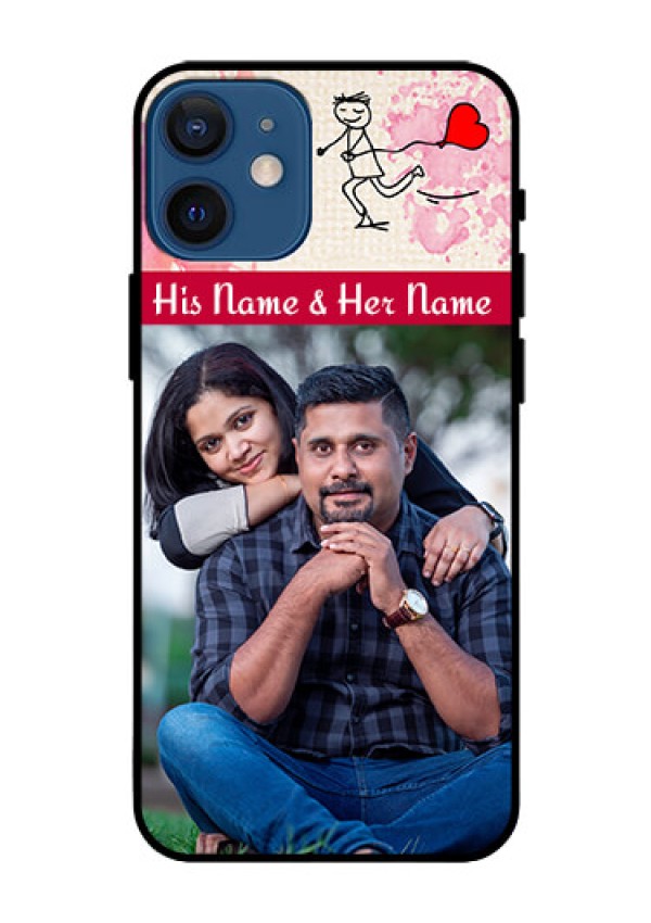 Iphone 12 Mini Photo Printing on Glass Case  - You and Me Case Design
