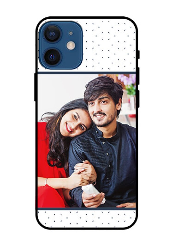 Iphone 12 Mini Personalized Glass Phone Case  - Premium Dot Design