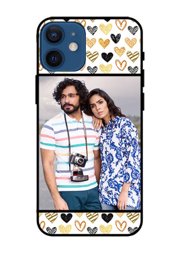 Iphone 12 Mini Photo Printing on Glass Case  - Love Symbol Design