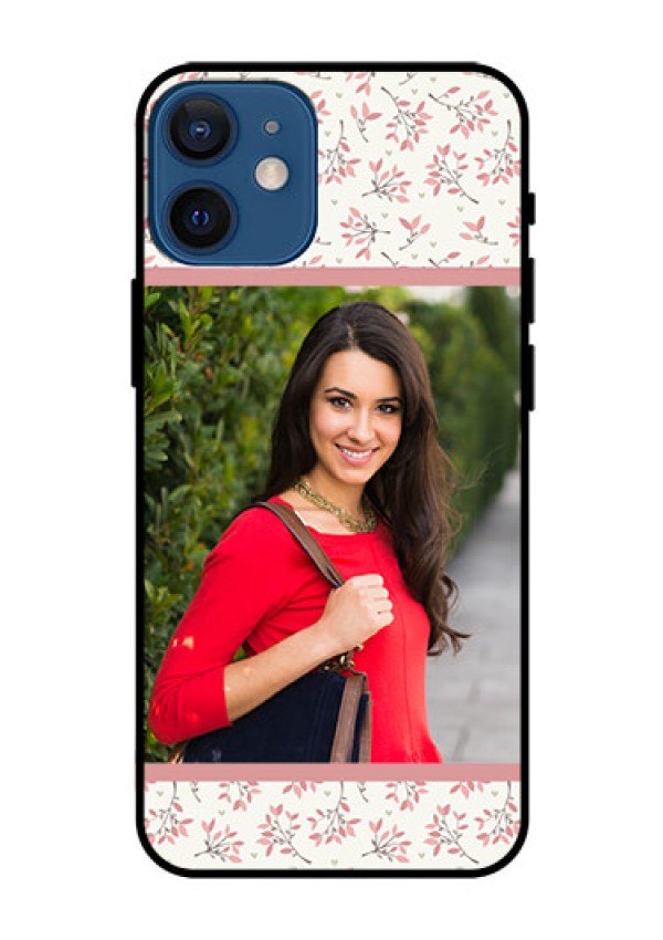 Iphone 12 Mini Custom Glass Phone Case  - Premium Floral Design