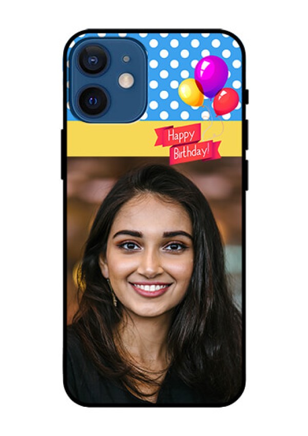 Iphone 12 Mini Custom Glass Mobile Case  - Happy Birthday Design