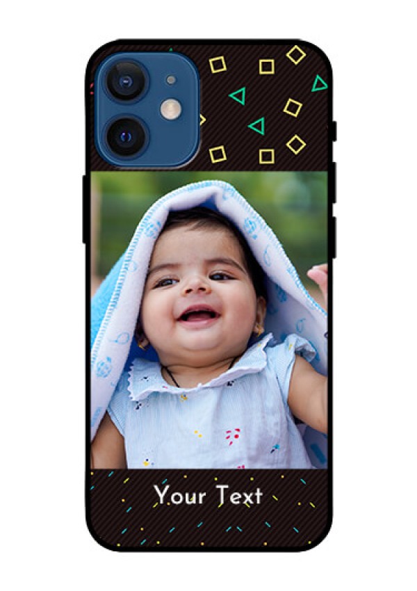 Iphone 12 Mini Custom Glass Phone Case  - with confetti birthday design