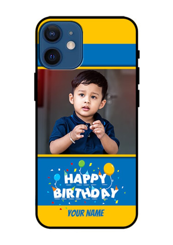 Iphone 12 Mini Custom Glass Mobile Case  - Birthday Wishes Design