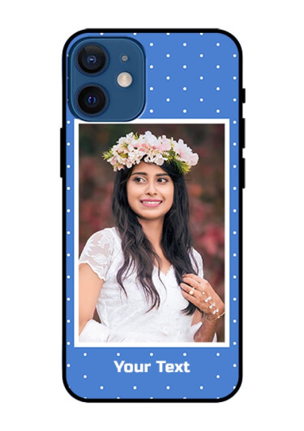 Iphone 12 Mini Photo Printing on Glass Case  - Polka dots design