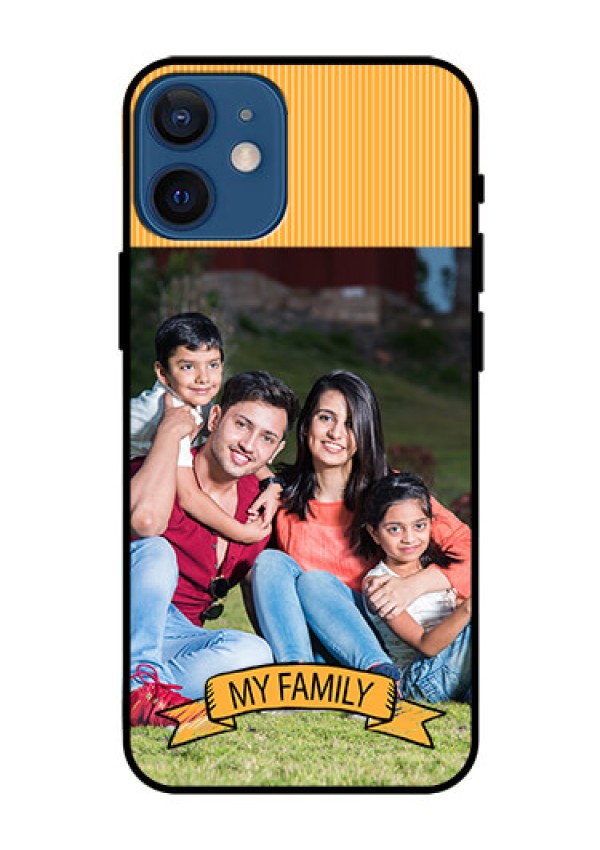 Iphone 12 Mini Custom Glass Phone Case  - My Family Design