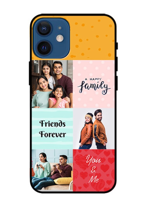 Iphone 12 Mini Personalized Glass Phone Case  - Images with Quotes Design