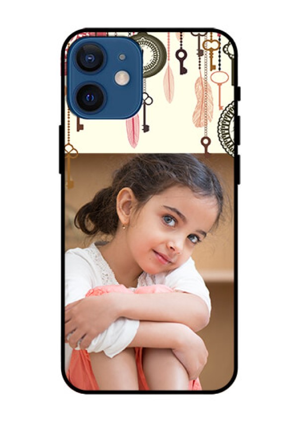 Iphone 12 Mini Custom Glass Mobile Case  - Boho Style Design