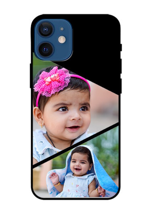 Iphone 12 Mini Custom Glass Phone Case  - Semi Cut Design