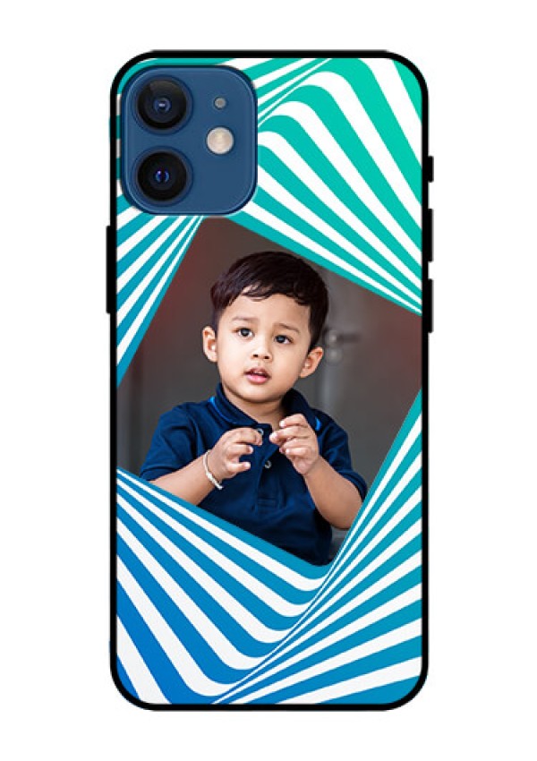 Iphone 12 Mini Personalized Glass Phone Case  - Abstract Spiral Design