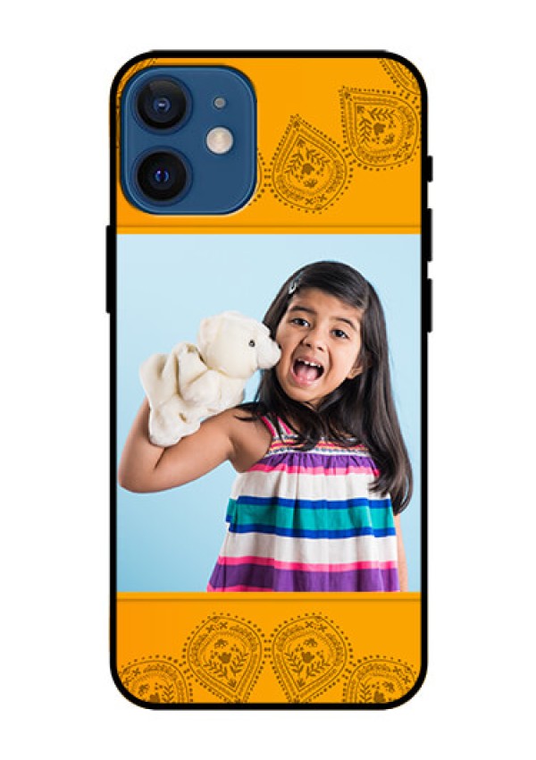 Iphone 12 Mini Personalized Glass Phone Case  - Photo Wedding Design 