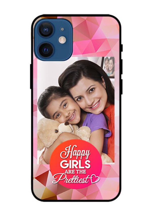 Iphone 12 Mini Photo Printing on Glass Case  - Abstract Triangle Design