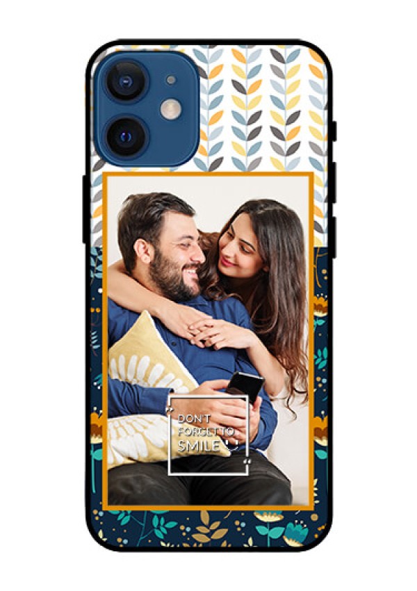 Iphone 12 Mini Custom Glass Mobile Case  - Pattern Design