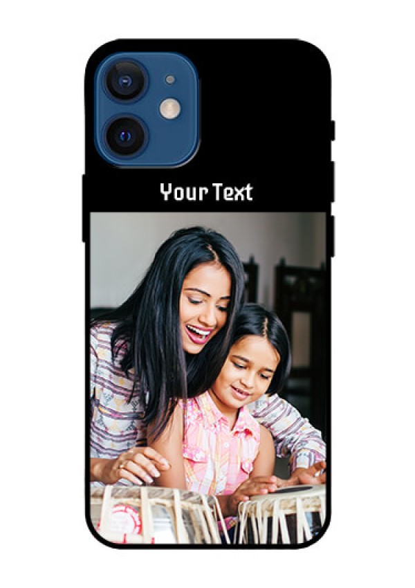 Iphone 12 Mini Photo with Name on Glass Phone Case