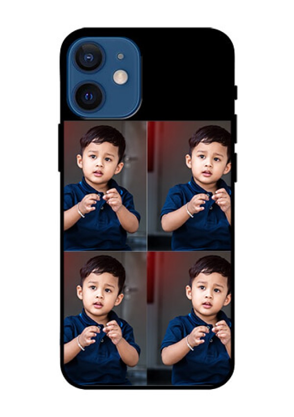 Iphone 12 Mini 4 Image Holder on Glass Mobile Cover
