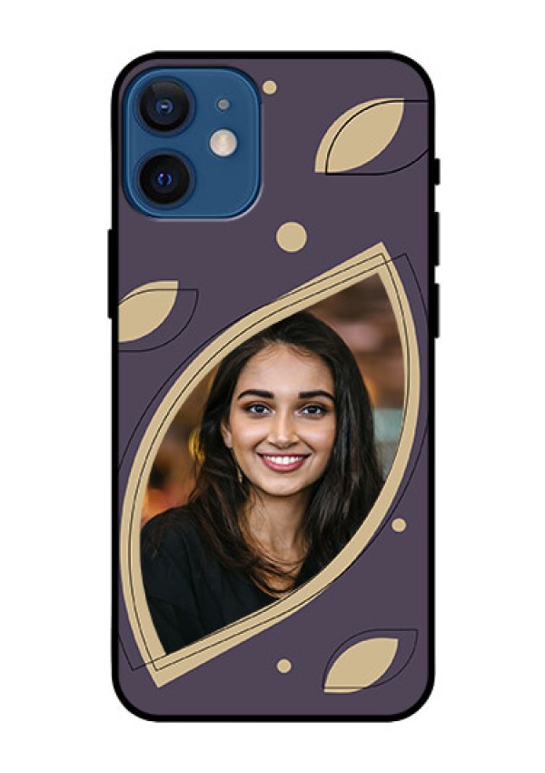 iPhone 12 Mini Custom Glass Mobile Case - Falling Leaf Design