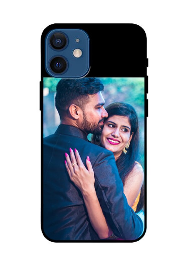 iPhone 12 Mini Custom Glass Phone Case - Upload Full Picture With Custom Color Design