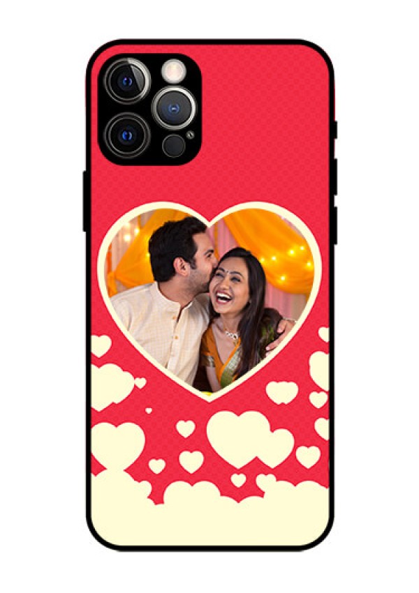 Iphone 12 Pro Custom Glass Mobile Case  - Love Symbols Phone Cover Design