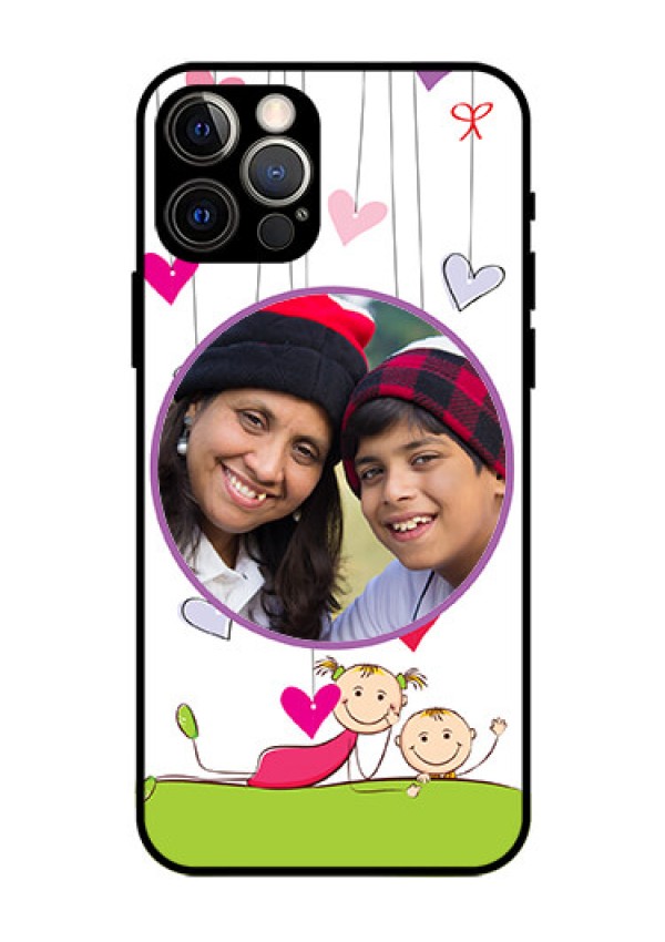 Iphone 12 Pro Photo Printing on Glass Case  - Cute Kids Phone Case Design