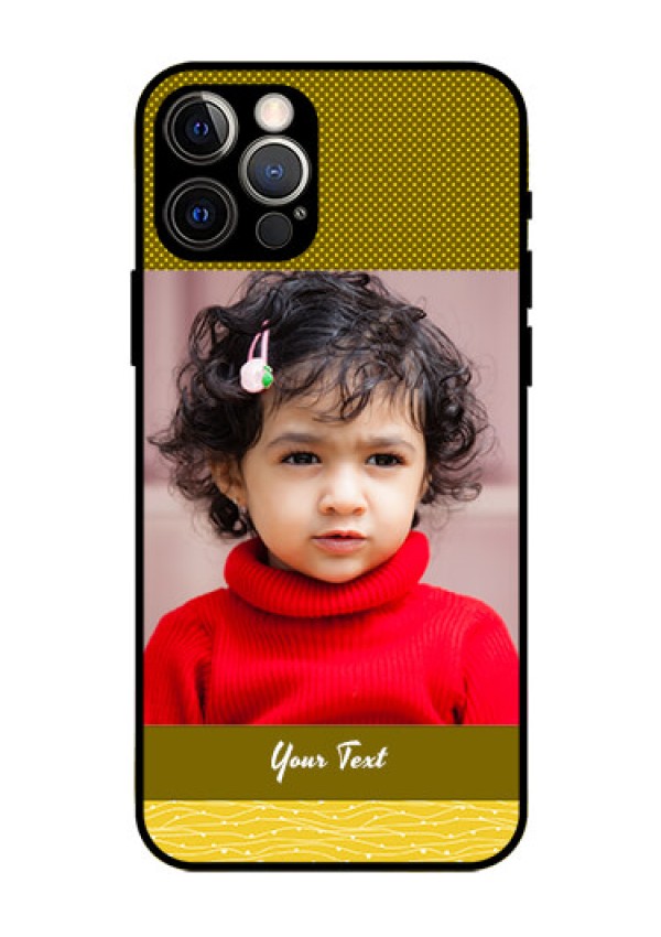 Iphone 12 Pro Custom Glass Phone Case  - Simple Green Color Design