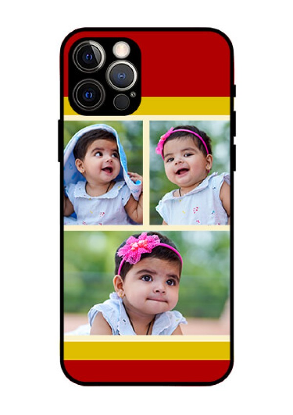 Iphone 12 Pro Custom Glass Mobile Case  - Multiple Pic Upload Design