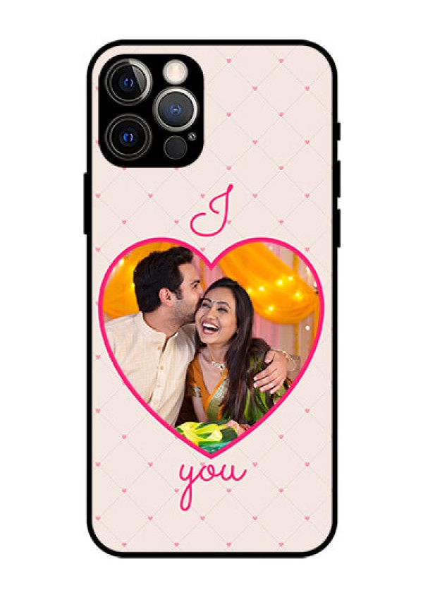 Iphone 12 Pro Custom Glass Mobile Case  - Heart Shape Design