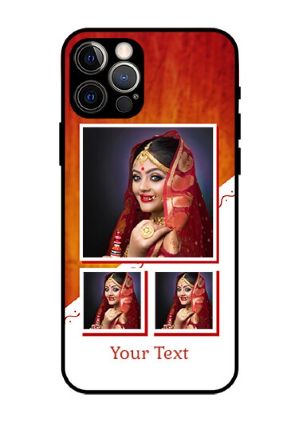 Iphone 12 Pro Custom Glass Phone Case  - Wedding Memories Design  