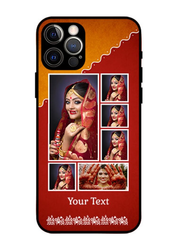 Iphone 12 Pro Personalized Glass Phone Case  - Wedding Pic Upload Design