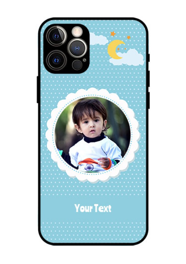 Iphone 12 Pro Personalised Glass Phone Case  - Violet Pattern Design