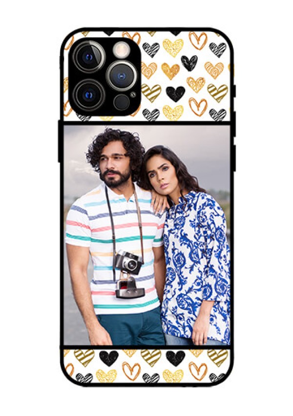Iphone 12 Pro Photo Printing on Glass Case  - Love Symbol Design