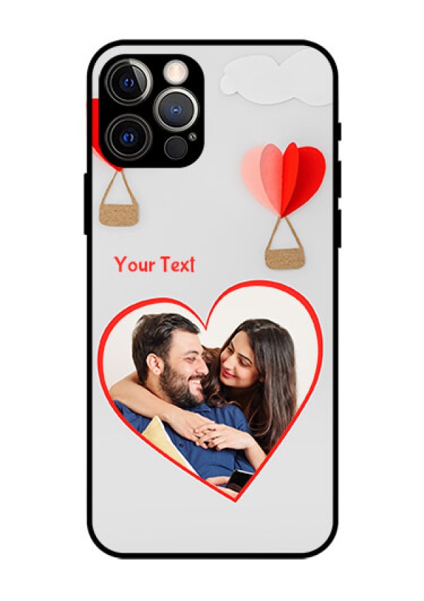 Iphone 12 Pro Custom Glass Mobile Case  - Parachute Love Design