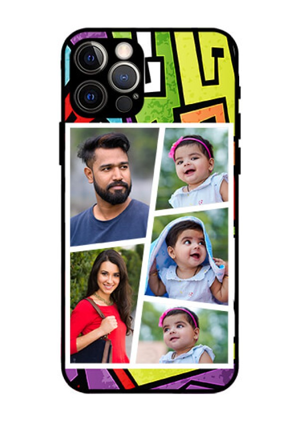 Iphone 12 Pro Custom Glass Phone Case  - Graffiti pattern Design