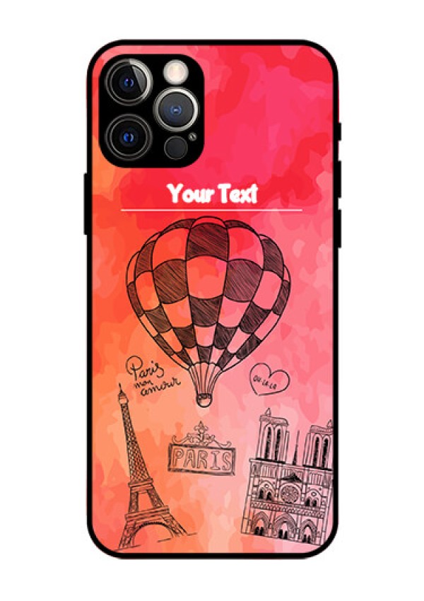 Iphone 12 Pro Custom Glass Phone Case  - Paris Theme Design