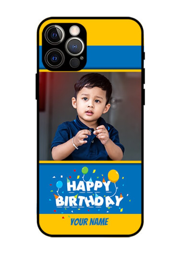 Iphone 12 Pro Custom Glass Mobile Case  - Birthday Wishes Design