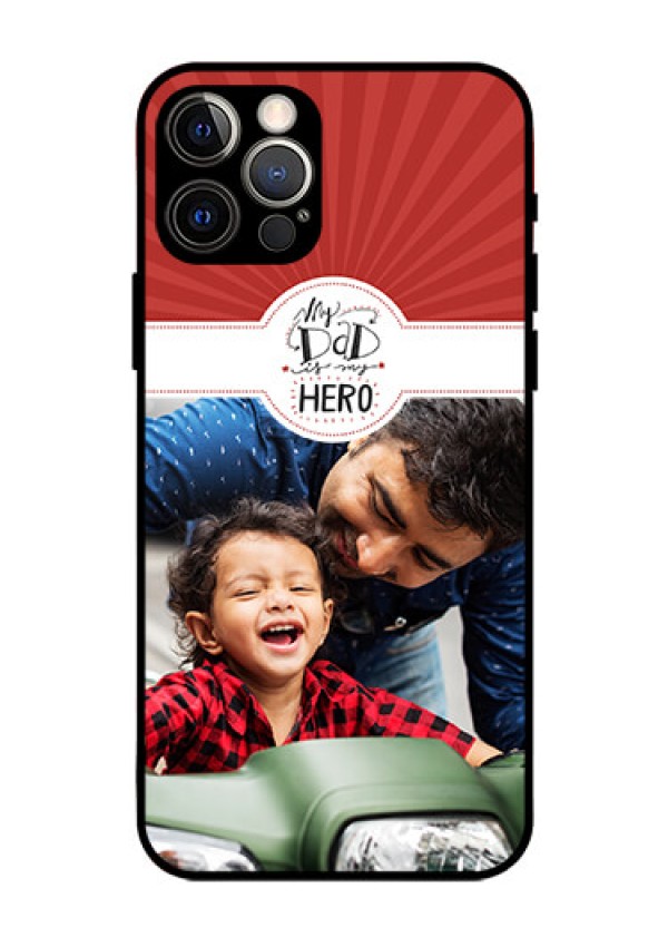 Iphone 12 Pro Photo Printing on Glass Case  - My Dad Hero Design